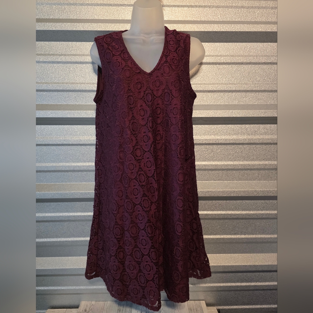 Apt. 9 Sleeveless Lace Midi Dress - Deep Burgundy